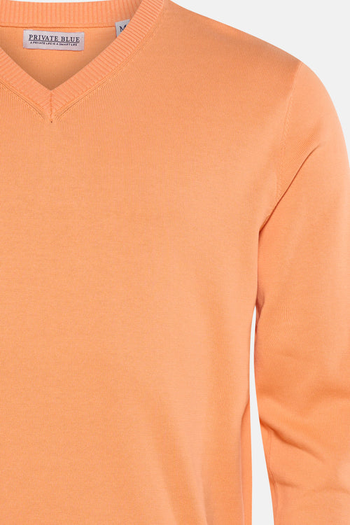 Trui met V-hals roze - PRIVATE BLUE