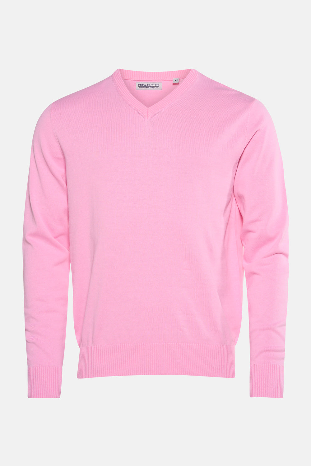 Pull col V rose - PRIVATE BLUE