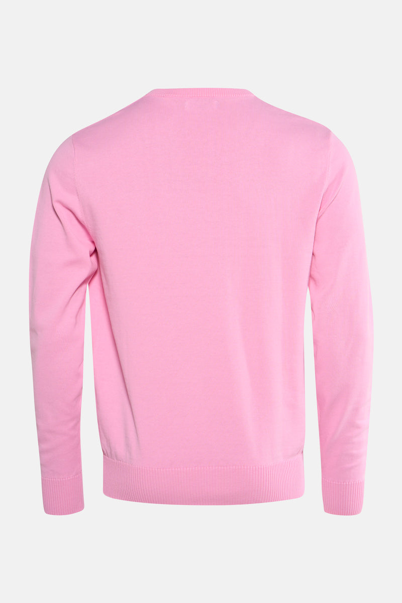 Pull col V rose - PRIVATE BLUE
