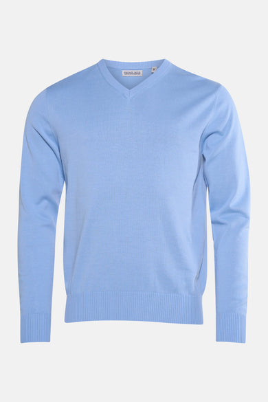 Pull col V bleu - PRIVATE BLUE