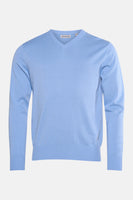 Pull col V bleu - PRIVATE BLUE