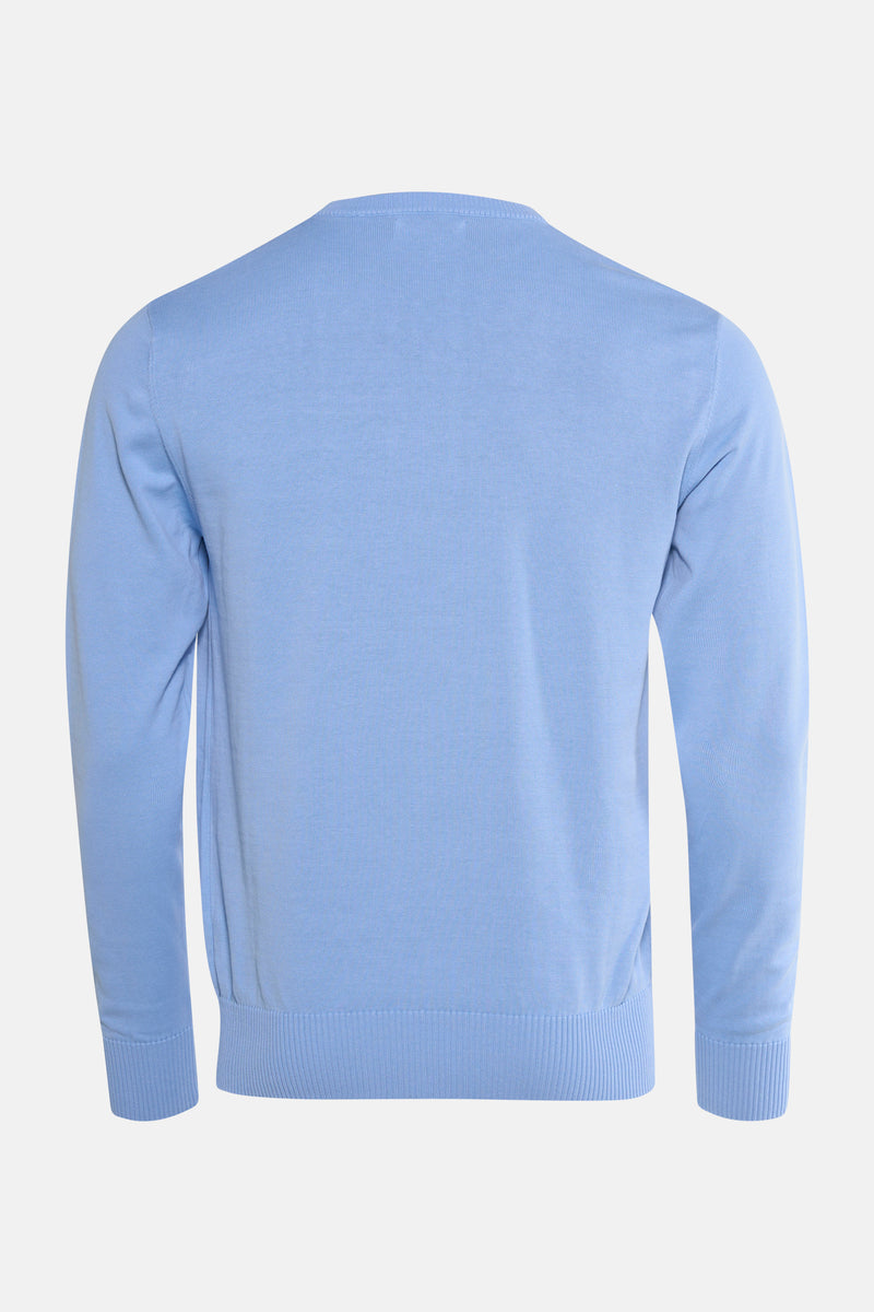Pull col V bleu - PRIVATE BLUE