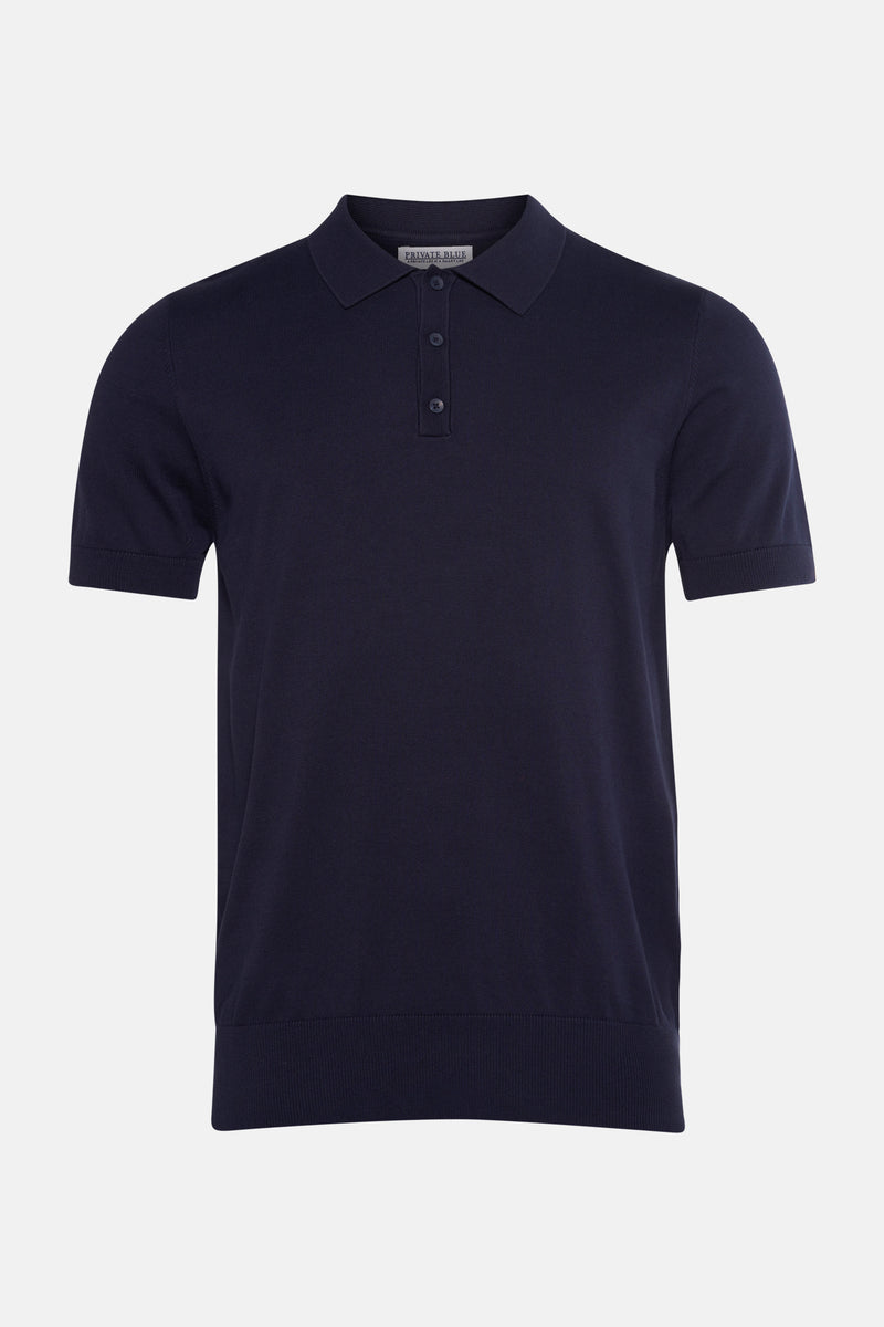 Trui met V-hals blauw - PRIVATE BLUE