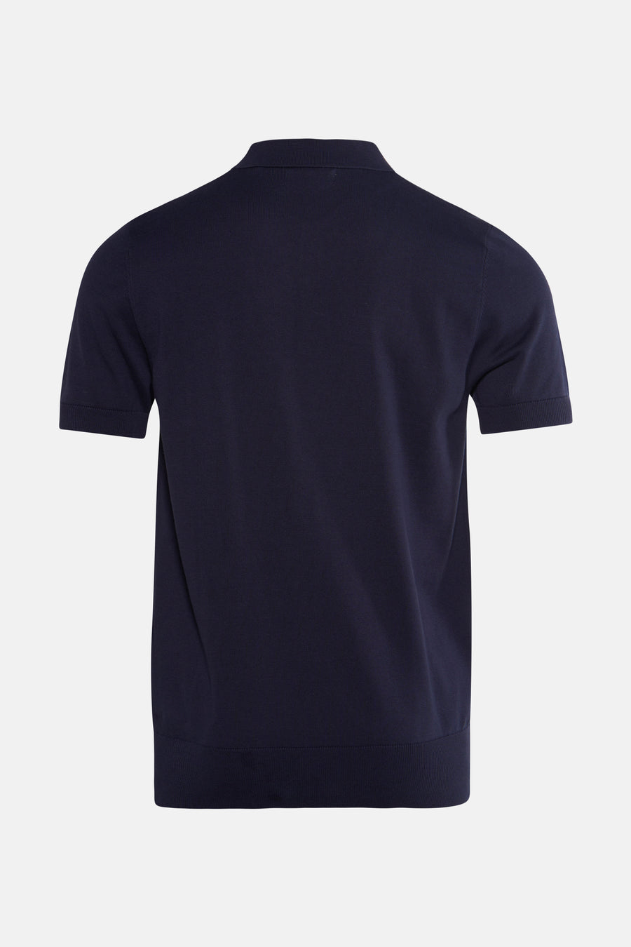 Pull col V bleu marine de PRIVATE BLUE, en maille fine, vue de dos.
