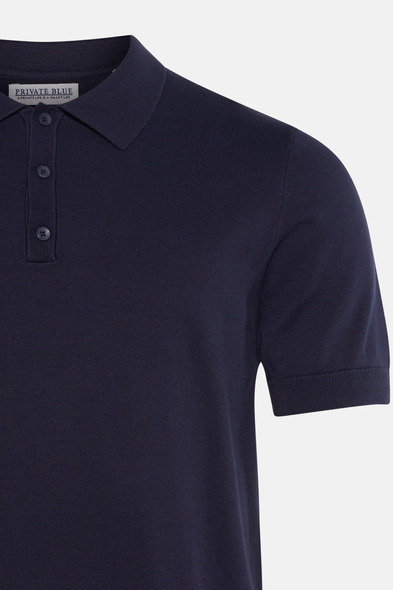 Pull col V bleu - PRIVATE BLUE