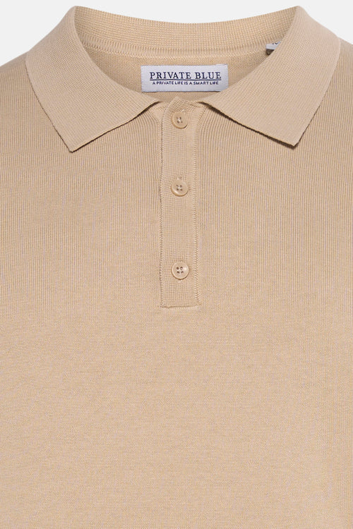 Trui met V-hals beige - PRIVATE BLUE