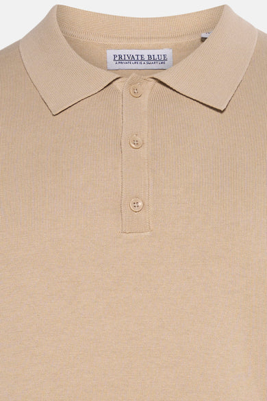 Pull col V beige - PRIVATE BLUE