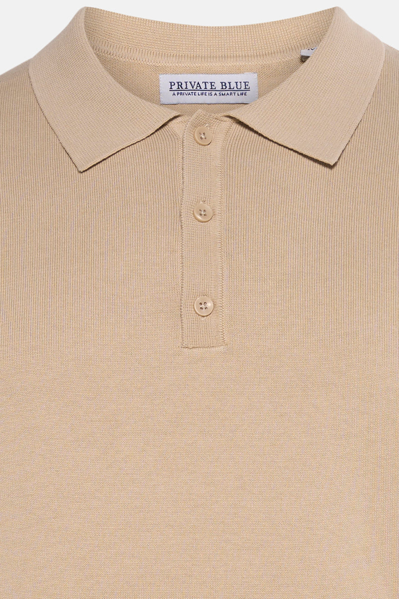 Pull col V beige - PRIVATE BLUE