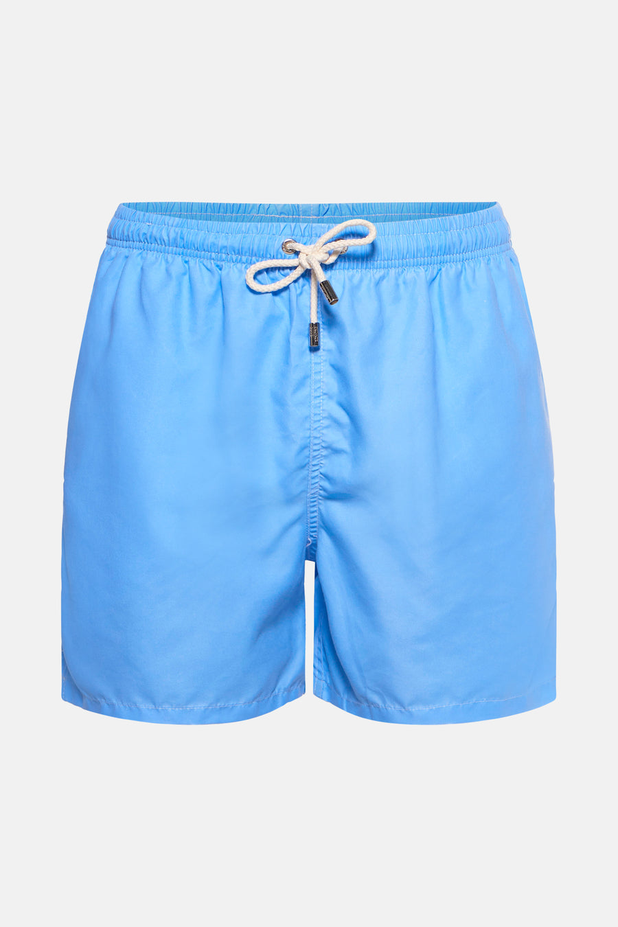 Blauwe zwembroek van PRIVATE BLUE met witte trekkoord in de taille.