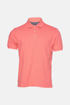 Roze poloshirt met korte mouwen van PRIVATE BLUE, achterkant, pique mesh stof.