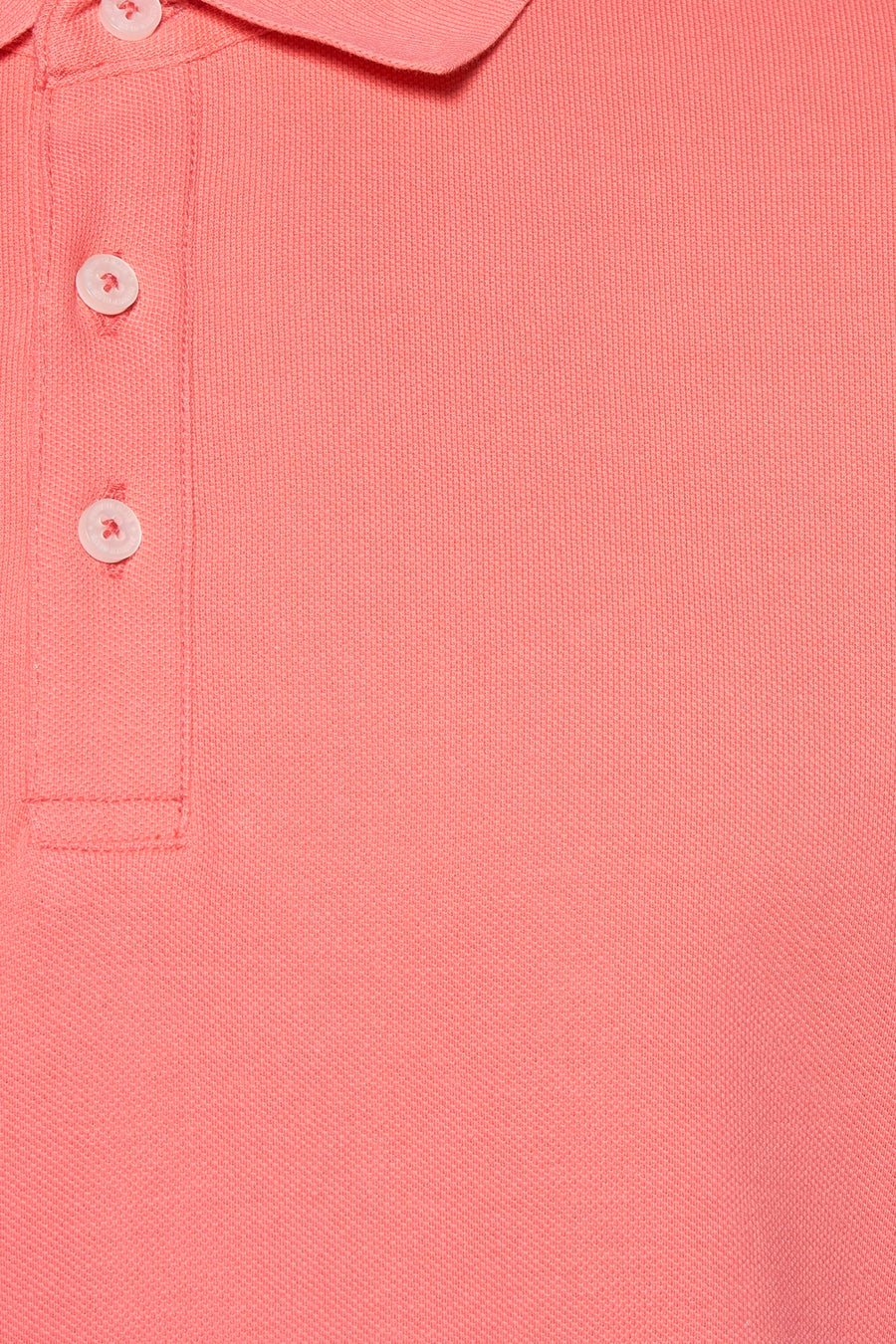 Roze poloshirt met korte mouwen van PRIVATE BLUE, met drie knopen, in piqué-textuur.