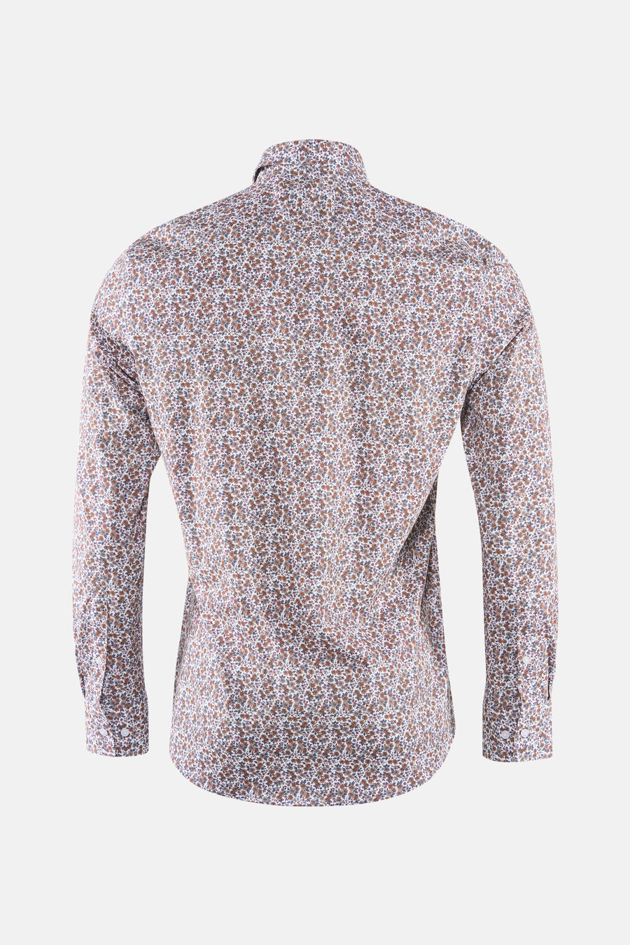Chemise à manches longues multicolore de PRIVATE BLUE, avec motif fleuri sur fond blanc.