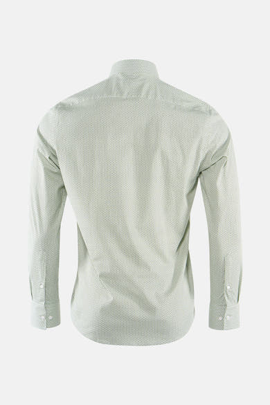 Chemise à manches longues multicolore de PRIVATE BLUE, motif géométrique, vue de dos.