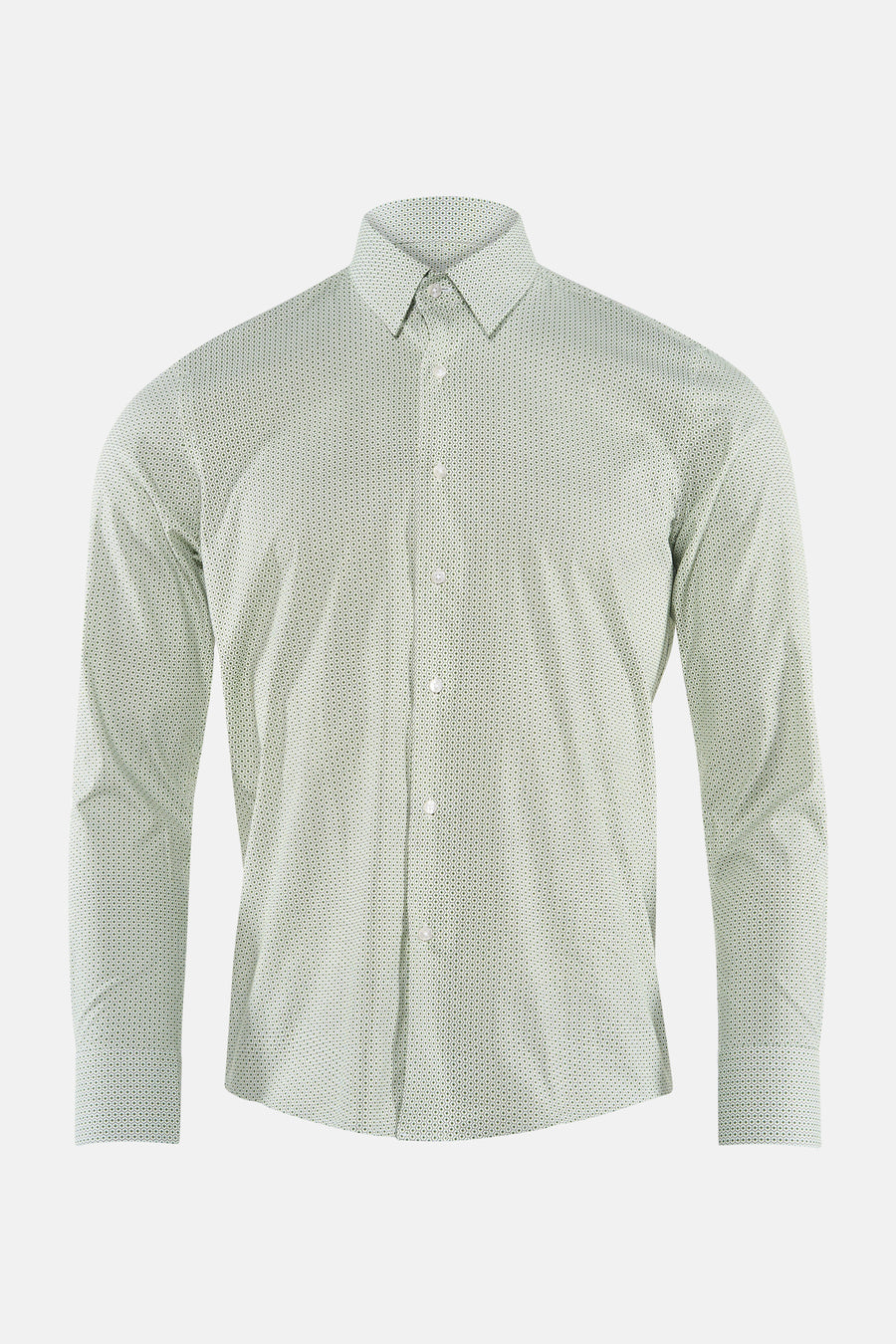Chemise à manches longues multicolore de PRIVATE BLUE, à motif géométrique sur fond clair, boutonnée.