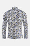 Chemise à manches longues multicolore de PRIVATE BLUE, avec imprimé floral stylisé.
