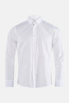 Chemise blanche à manches longues par PRIVATE BLUE avec boutons et col classiques.