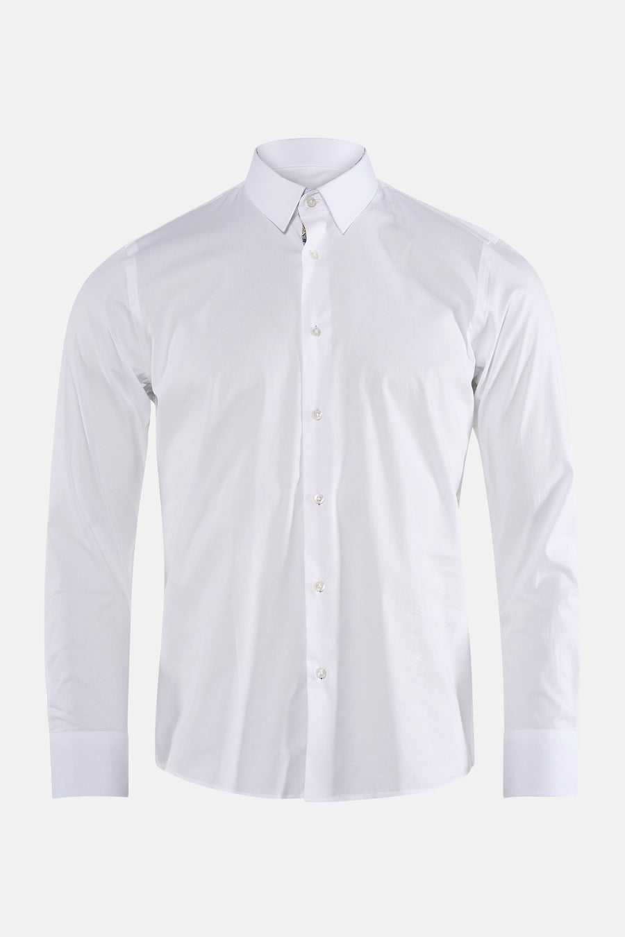 Wit overhemd met lange mouwen van PRIVATE BLUE met knopen aan de voorkant.