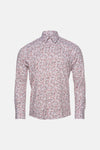 Chemise à manches longues PRIVATE BLUE blanche à motif floral multicolore
