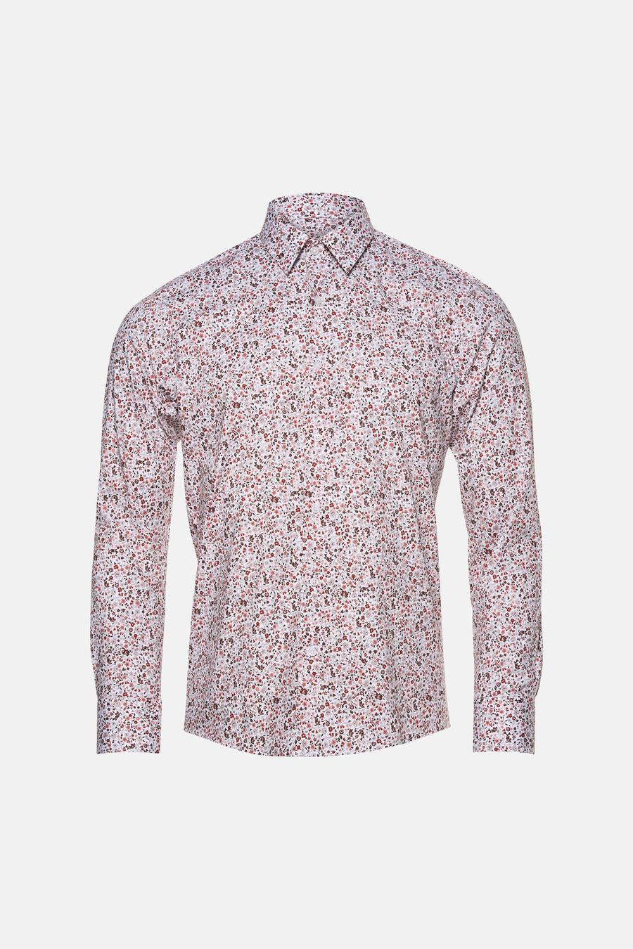 Chemise à manches longues PRIVATE BLUE blanche à motif floral multicolore