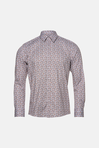 Chemise à manches longues PRIVATE BLUE multicolore à motif floral, vue de face