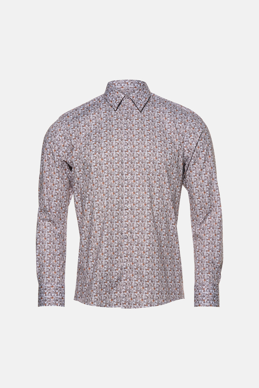 Chemise à manches longues PRIVATE BLUE multicolore à motif floral, vue de face