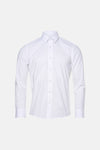 Chemise blanche à manches longues PRIVATE BLUE, col classique et fermeture boutonnée