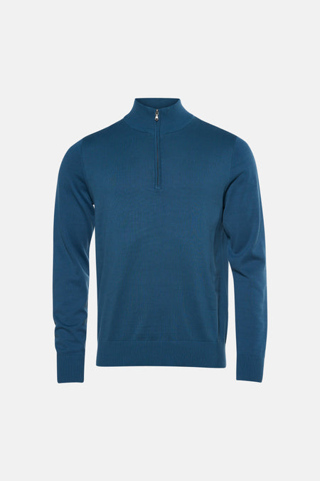 Pull met rolkraag - blauw