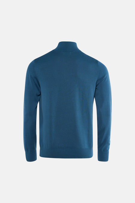 Pull met rolkraag - blauw