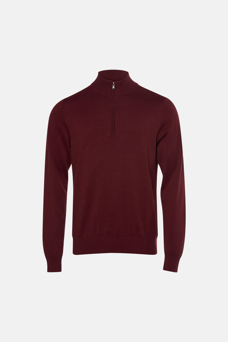 Pull met rolkraag - rood