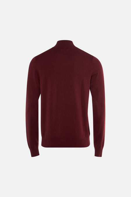 Pull met rolkraag - rood