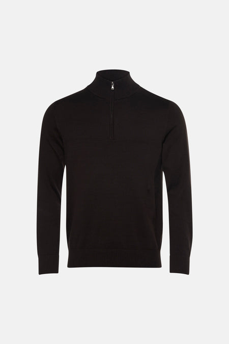 Pull met rolkraag - bruin