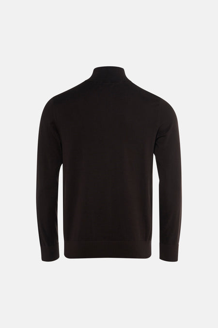 Pull met rolkraag - bruin