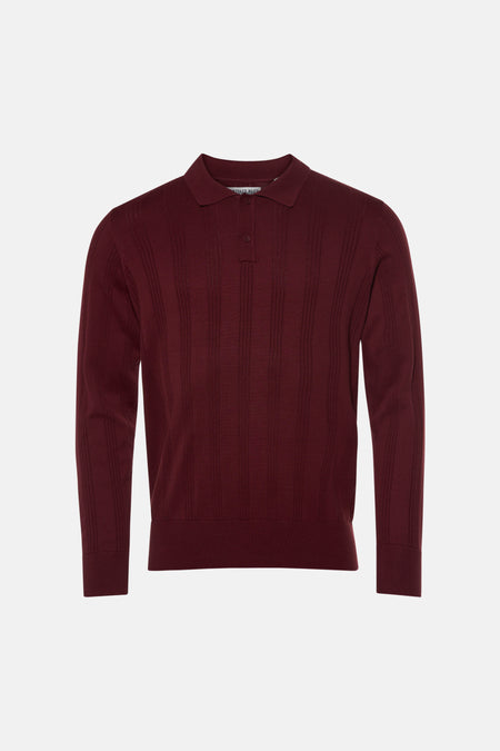 Polo met lange mouwen - rood
