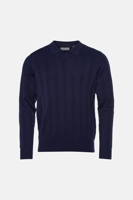 Polo met lange mouwen - blauw
