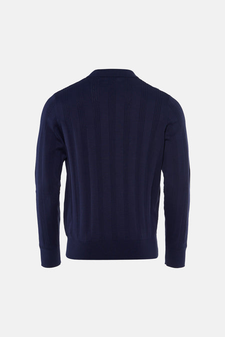 Polo met lange mouwen - blauw