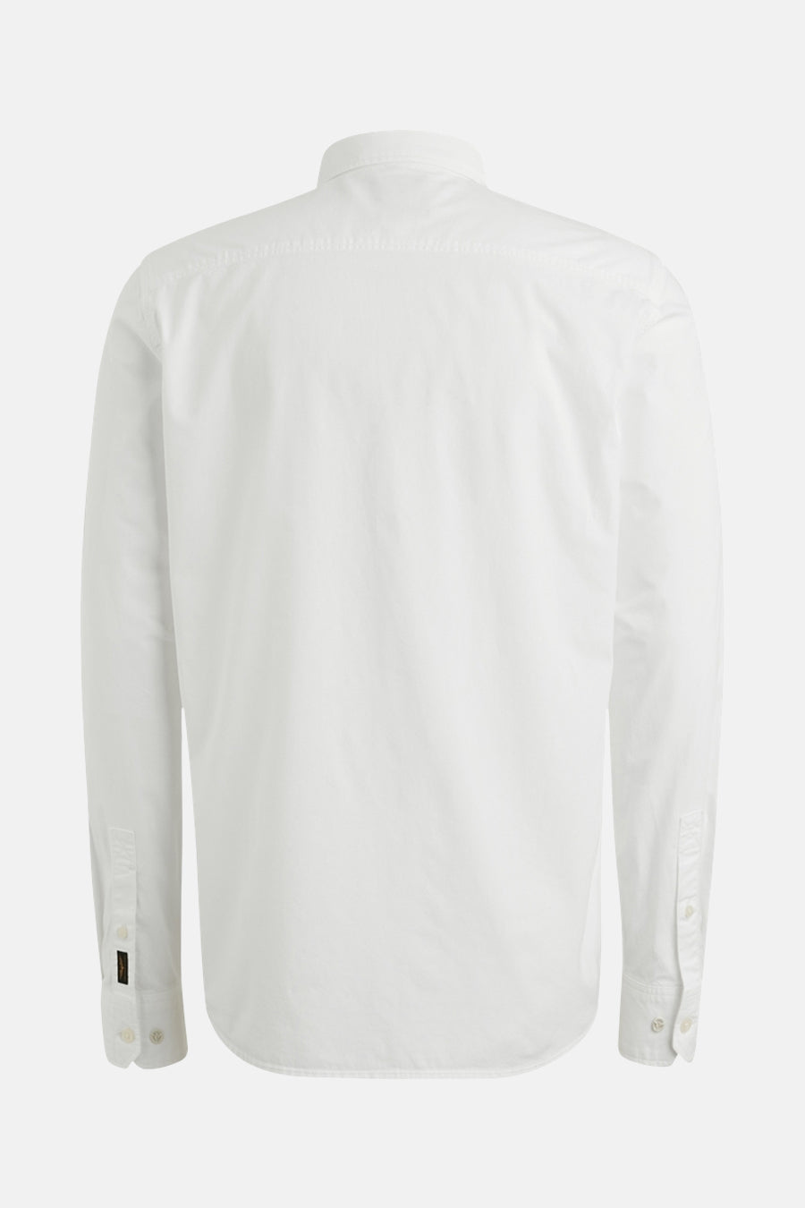 Chemise blanche à manches longues de PME Legend, vue de dos, avec poignets boutonnés.