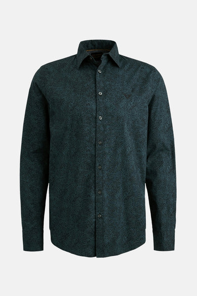 Grijs overhemd met lange mouwen van PME Legend met all-over textuurprint.