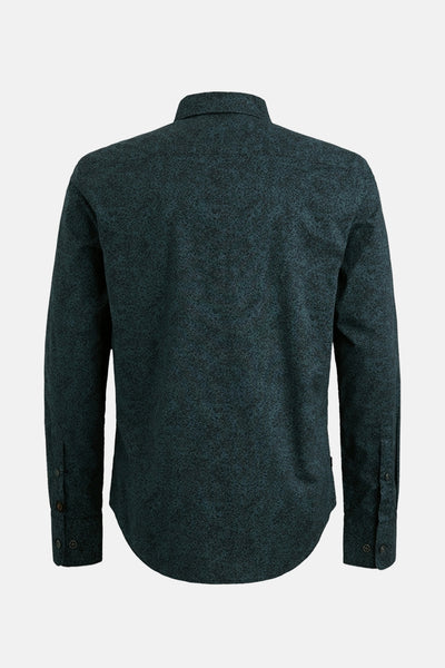 Chemise à manches longues grise de PME Legend avec motif texturé sur l'ensemble.
