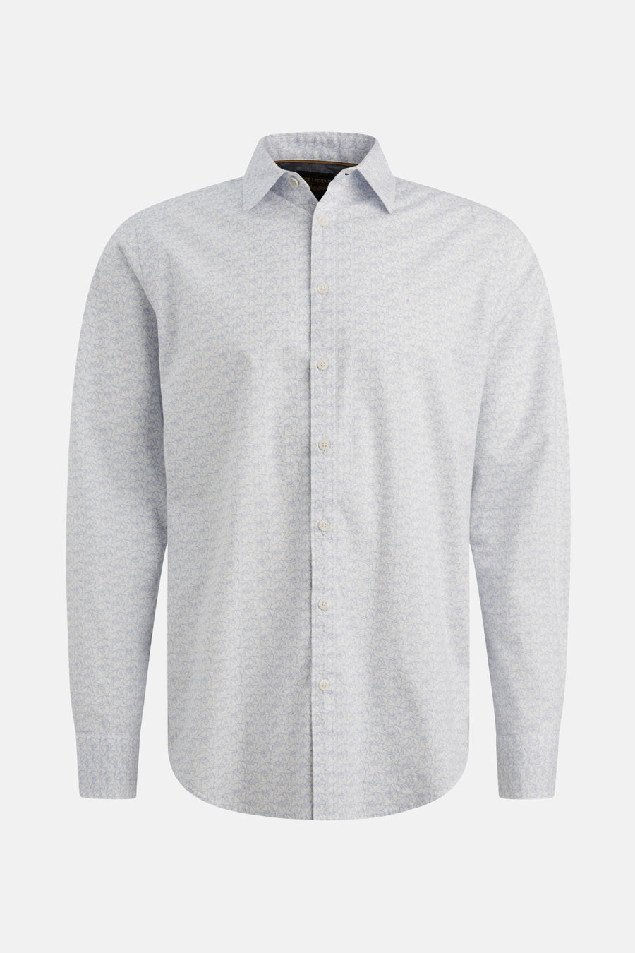 Chemise à manches longues bleu clair de PME Legend, avec un motif géométrique subtil.