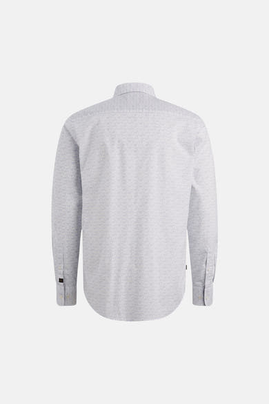 Chemise à manches longues bleu clair de PME Legend, avec un motif subtil sur l'ensemble du tissu.
