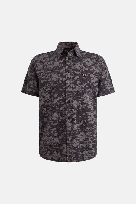 Chemise multicolore de PME LEGEND, à motif abstrait et logo aile dorée sur la poitrine.
