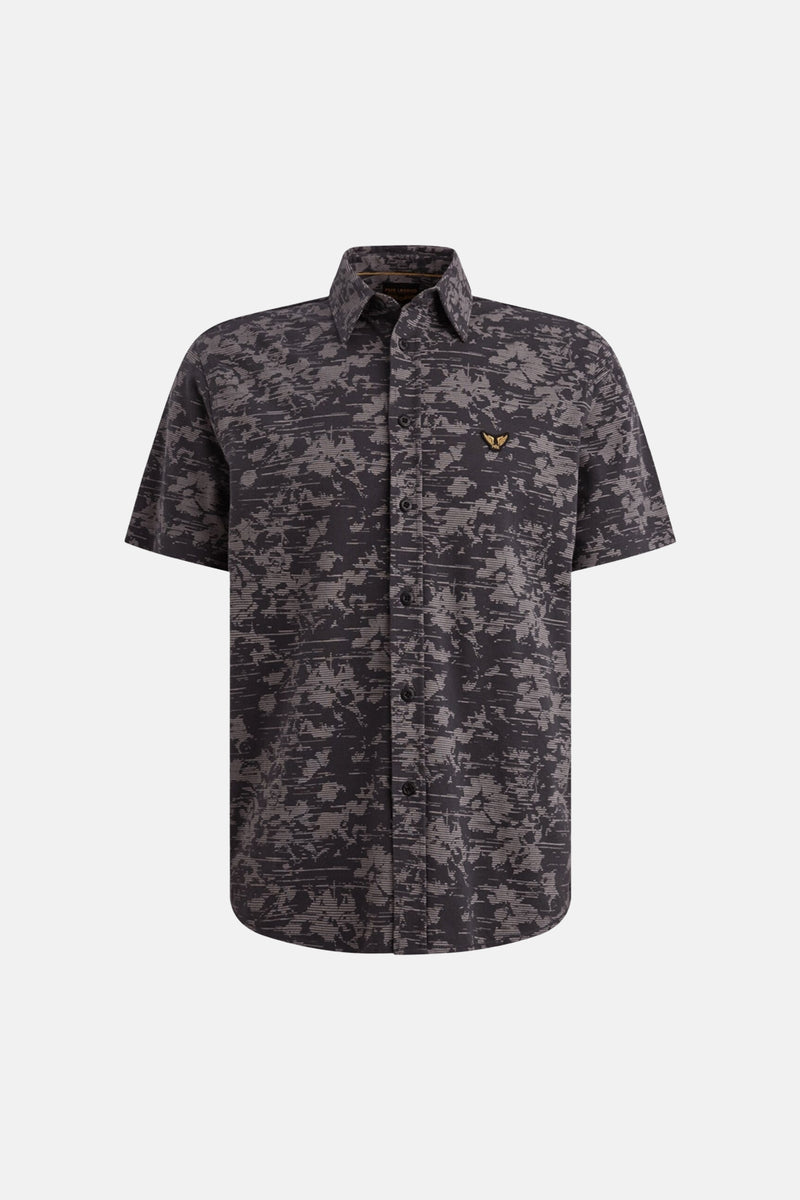 Chemise multicolore de PME LEGEND, à motif abstrait et logo aile dorée sur la poitrine.
