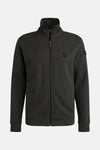 Gilet gris de PME Legend avec texture gaufrée, fermeture zippée et col montant.