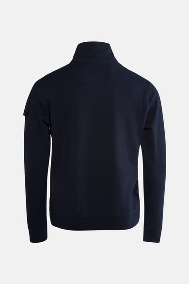 Sweatshirt met opstaande kraag blauw van PME Legend, met zak op de mouw en opstaande kraag.