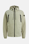 Veste sans manches verte de PME Legend, avec capuche et poches zippées noires.