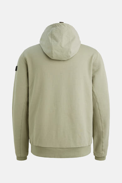 Veste sans manches verte de PME LEGEND, vue de dos, avec capuche et motif texturé.
