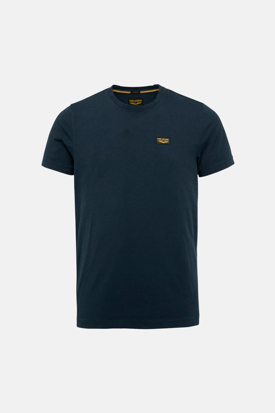 T-shirt bleu à manches courtes de Pme Legend, avec logo sur la poitrine.