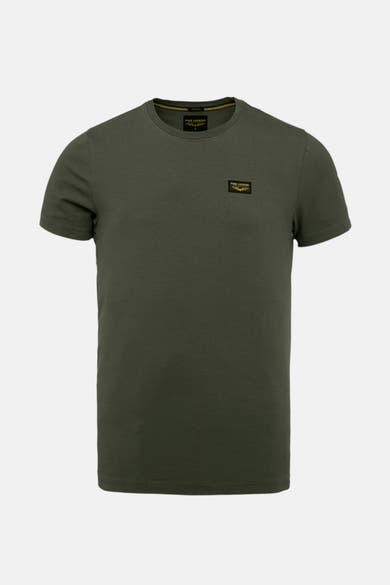 T-shirt gris à manches courtes de Pme Legend, avec logo sur la poitrine.