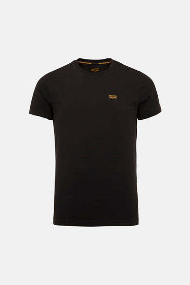 T-shirt noir de Pme Legend, avec un petit logo sur la poitrine.