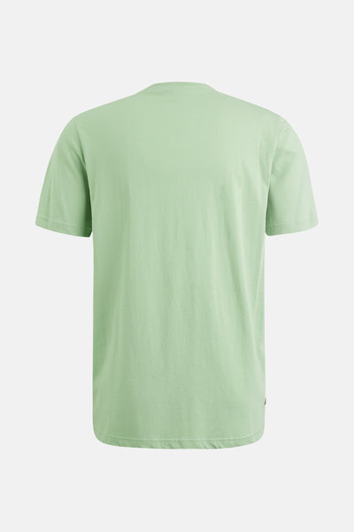 T-shirt à manches courtes vert de PME Legend, avec une coupe classique et un ourlet droit.